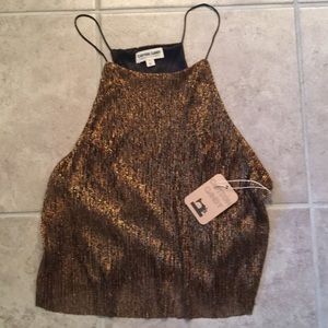 NWT gold foil tank top